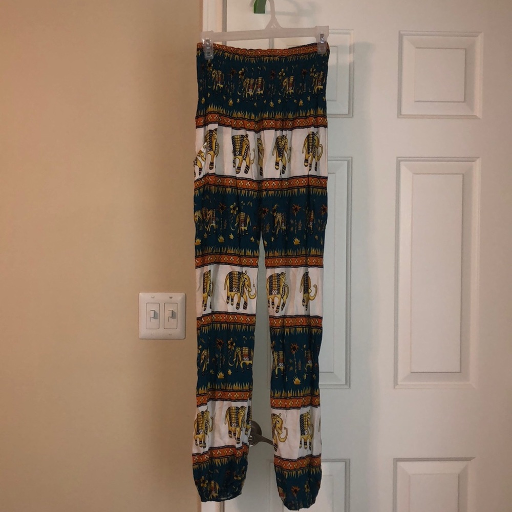 100% cotton elephant patterned pants